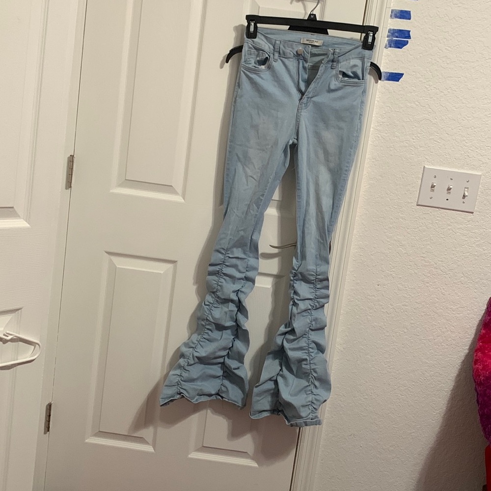 american bazi scrunched up bell bottoms